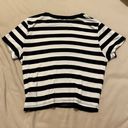 ZARA Black & White Striped Top Photo 1