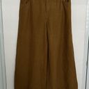 J.Jill  Linen Wide Leg Cropped Pants Brown MEDIUM Womens Photo 4