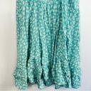 Aeropostale NWT Retro Floral Spaghetti Strap Ruffle Mini Teal Dress Size Small Photo 7