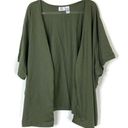 Only  Necessities | Green Short Sleeve Open Front Cardigan Photo 0