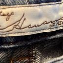 Vintage Havana  distressed mini skirt button fly denim jean blue 4 26 S Photo 10