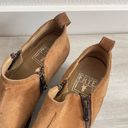 Frye  Satcha Moto Leather Suede Ankle Boots Booties Heeled Photo 8