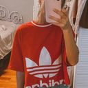 Adidas Red Cropped Tee Photo 0