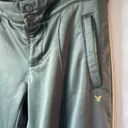 American Eagle  Track Sweatpants Low Rise Zip Green Gold Size 6 Photo 3