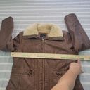 a.n.a  A New Approach Womens Small Cognac Brown Faux Leather Jacket Shacket Photo 11