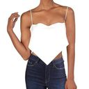 Danielle Bernstein  Spaghetti Strap Handkerchief Top Ivory White Women's Medium Photo 0