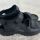 Ecco Black  sandals size 8 Offroad Black Leather Sport Photo 2