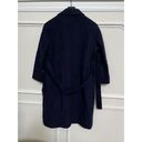 Max Mara Women's  Wool Double Breasted Coat Overcoat M Navy Photo 3