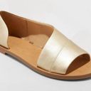 Universal Threads Universal Thread Lissa Gold Asymmetrical Sandals Photo 0