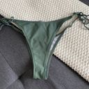 Ribbed Cheeky Bikini Bottoms Green Size M Photo 3