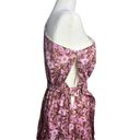 Jason Wu  One‎ Shoulder Puff Sleeve Floral Belted Mini Dress Pink Tan Size Large Photo 4