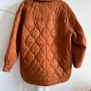 Madewell Women's Quilted Airpuff Shirt-Jacket Orange L Button Front m Fall Shacket Photo 3