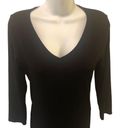 Eileen Fisher Jersey Black V Neck Viscose Stretch Fall Fashion Lunch 2 Date Nite Photo 3