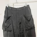 Current Air NWT  Satin Utility Cargo Pants Black Photo 4