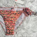 Billabong NEW NWT  Bikini Bottoms Swim Fringe Tie Tribal Pink Black Neon Small Photo 2