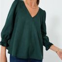 Tuckernuck  Green Suede Blouse Photo 0