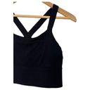 Athleta  Top Womens M Sports Bra Formation Longline Workout Criss Cross Black Photo 4