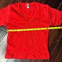 Los Angeles Apparel Cotton crop top red tee shirt  basic casual Photo 3