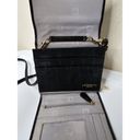 Liz Claiborne  Black Crocodile Embossed Crossbody Wallet, Purse Gold Hardware Photo 4