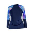 Nike  Swim Rash Guard Zip Neck Long Sleeve Small NWT Photo 1