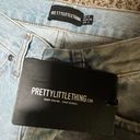 Pretty Little Thing Shape Light Wash Denim Extreme Rip Boyfriend Jeans Photo 2