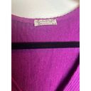 Free People Intimately by  V Neck Knit Blouse in Eggplant Women Size Medium M Photo 2