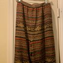 Liz Claiborne  Sport Brown Boho Wide Leg Lined Pants Photo 0