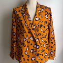 3.1 Phillip Lim  x Target Animal Print Blazer Smoking Jacket Medium Orange Blue Photo 0