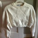 ZARA Cropped White Sweater Photo 0