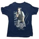 Tultex Blake Shelton 2014 Ten times crazier tour crew neck t-shirt size large navy blue Photo 0