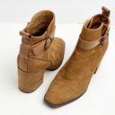 Vionic  Tenley Tan Suede Side Zipper Block Heel Arch Support Ankle Booties Size 8 Photo 11