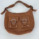 Longchamp  Caramel Leather Hobo Bag With Buckle Pockets Photo 0