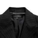 Anne Klein  Suit Black Pinstripe 2 Button Closure Career Blazer Jacket Size 4P Photo 7