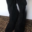 Unisa  Black Over The Knee Stretch Heeled Boots Size 6.5 Medium Faux Suede NWOT Photo 2