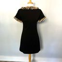 Julie Brown  NYC Faux Fur Short Sleeve Little Black Dress Animal Print Size 6 Photo 8