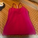 Lululemon  size 12 fuschia pink purple tank top bra built in like new Photo 1