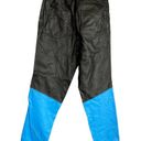 One Teaspoon  Black Leather Jogger Pants Size SMALL Blue Track Pants Stand By NEW Photo 5