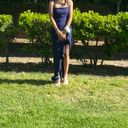 Windsor Navy Blue Slit Dress Photo 9