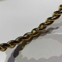 Monet Signed  Gold Tone Heavy Twisted Costume Bangle Bracelet Photo 7