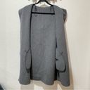 Uniqlo Double Face Dark Gray Wool Blend Hooded Coat Size L Photo 3