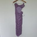 Blanc NWT  Clothing Strappy Cutout Bodycon Ruched MIDI Dress Size Small Lavender Photo 3