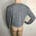 PacSun Gray Striped Long Sleeve Crop Tee Photo 2