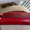 Christian Louboutin  Calfskin Alligator Embossed Elisa Baguette in Red Photo 5