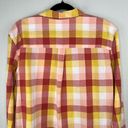 Caslon Colorful Plaid Long Sleeve Cotton Becca Tunic Top Rust Oversized Large NWOT Photo 12