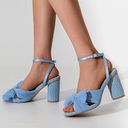 Blue Bow Heels Size 6.5 Photo 8