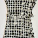 Tommy Hilfiger  Short Sleeve Collared Tie Wast Mini Dress Preppy Black White Photo 0