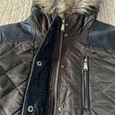 BCBGeneration  Dark Olive Quilted Winter Coat with Furry Hood Photo 4