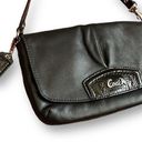 Coach  F48245 Leather Large Flap Wristlet Clutch Convertible Purse in Black Photo 2