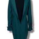 Banana Republic Long Sleeve Shift Dress with Tie Sleeve Cuffs Green Size 8 Photo 3