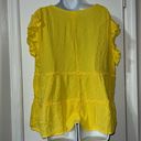 belle du jour  Yellow Short sleeve blouse 1X Photo 1